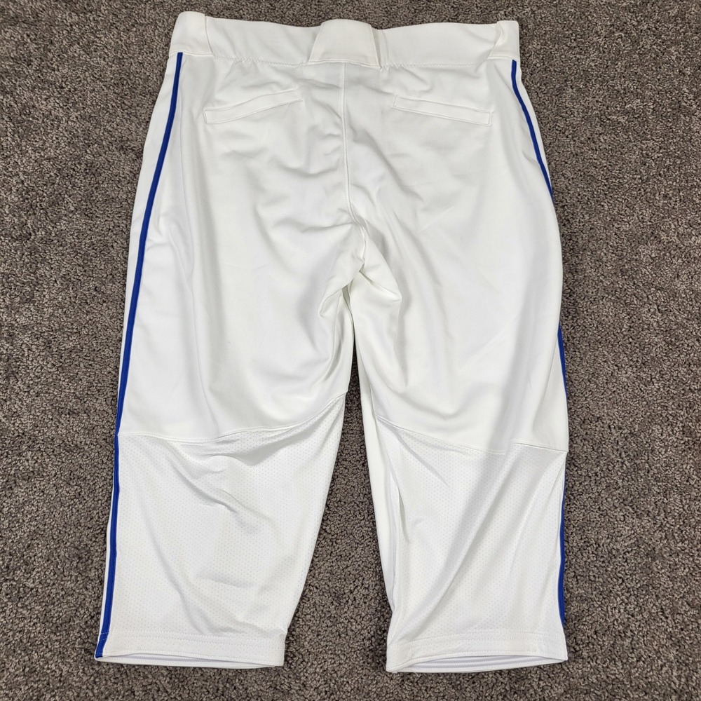 Nike Baseball Pants Mens XL White BQ9021-108 NEW Blue Swoosh Athletic Knickers - Picture 2 of 10